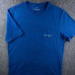 Vineyard Vines Fishing T Shirt Short Sleeve Blue Large Cotton Adult Men’s Logo